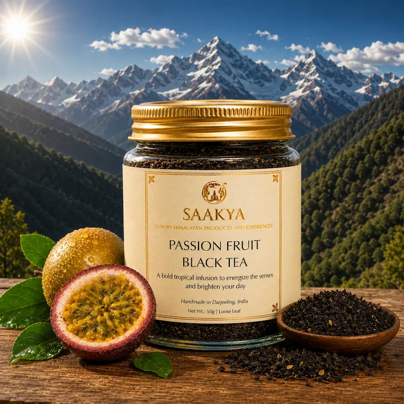 Saakya Passion Fruit Black Tea 50g – Darjeeling black tea with tropical passion fruit blend
