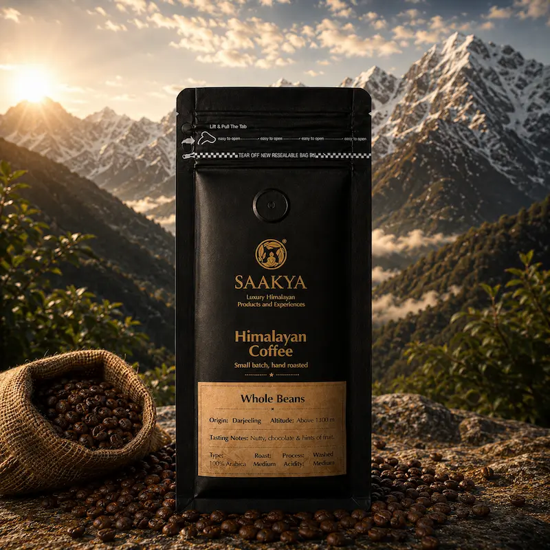 Saakya Himalayan Darjeeling Medium Roast Coffee 250g – 100% Arabica shade-grown hand-harvested single-origin