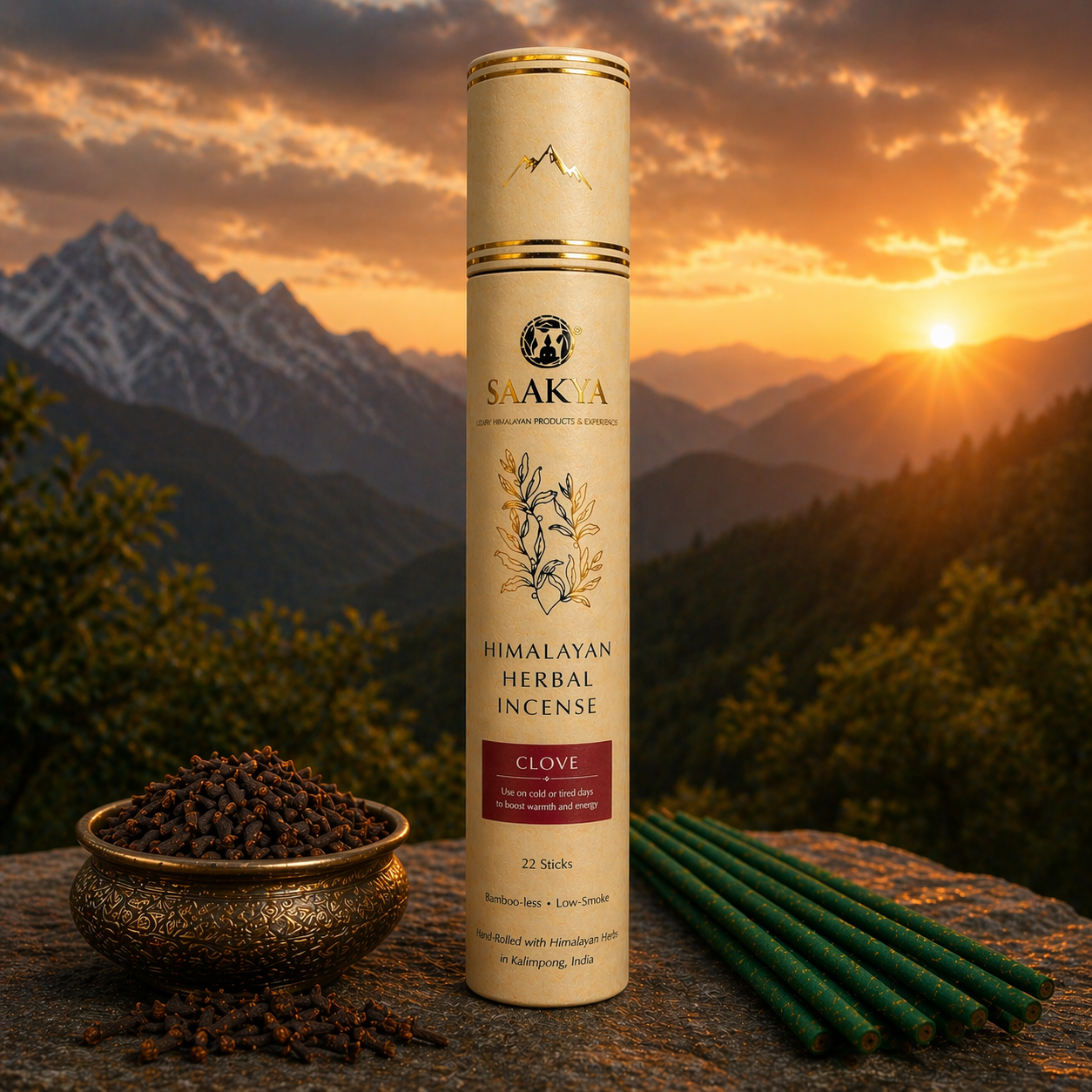 Clove Incense Sticks | 22 Sticks + Holder