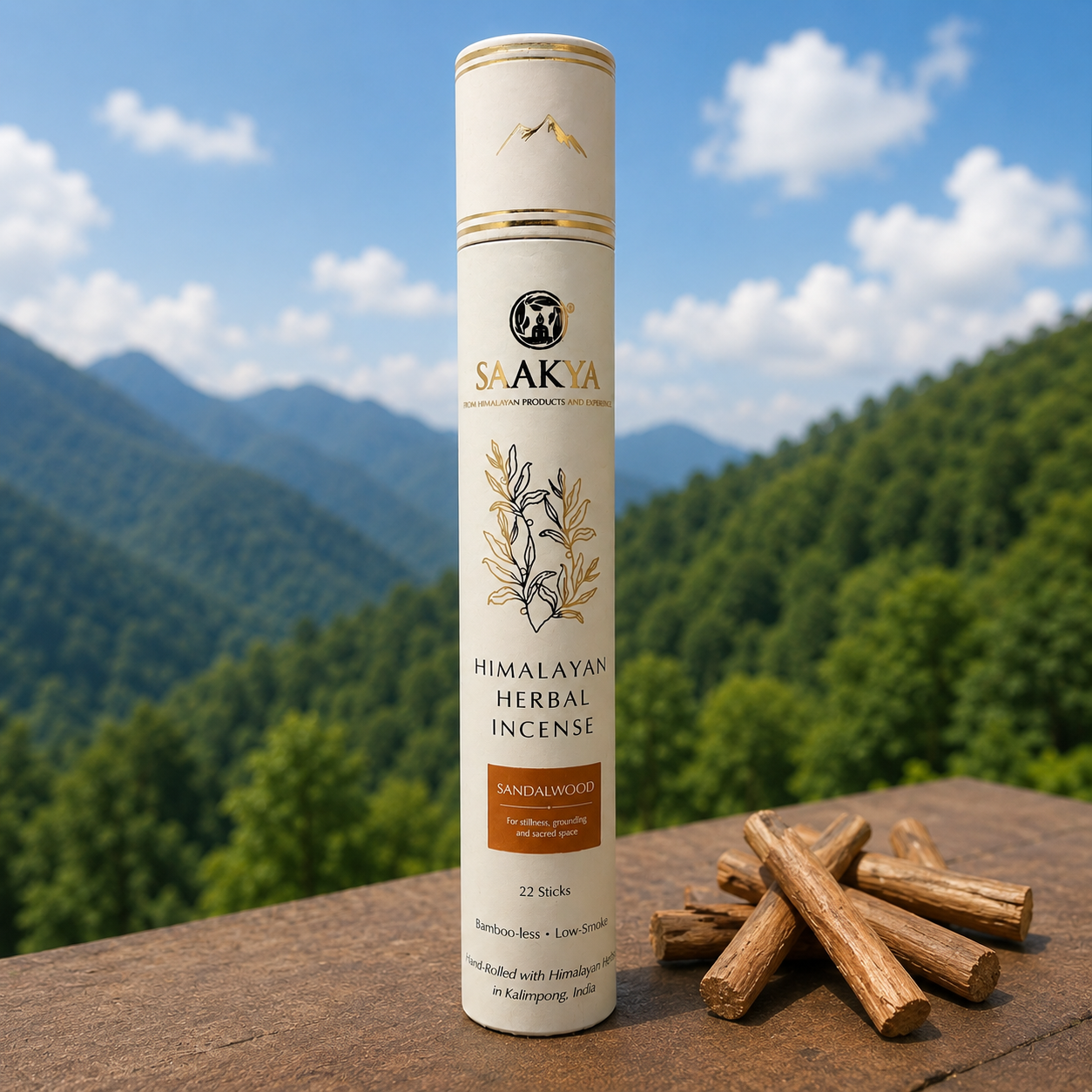 Sandalwood Incense Sticks | 22 Sticks + Holder