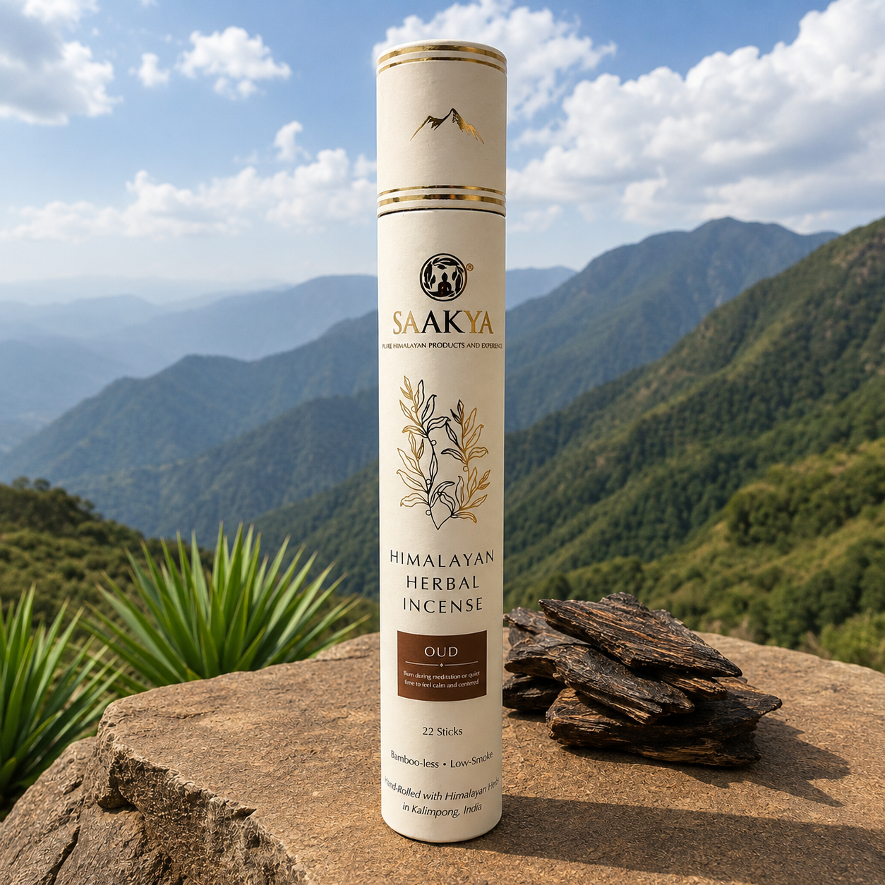 Oud Incense Sticks | 22 Sticks + Holder