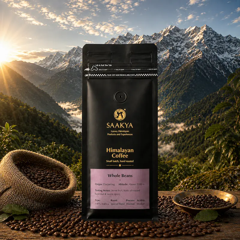 Saakya Himalayan Darjeeling Espresso Coffee 250g – 100% Arabica stone fruit cocoa single-origin blend