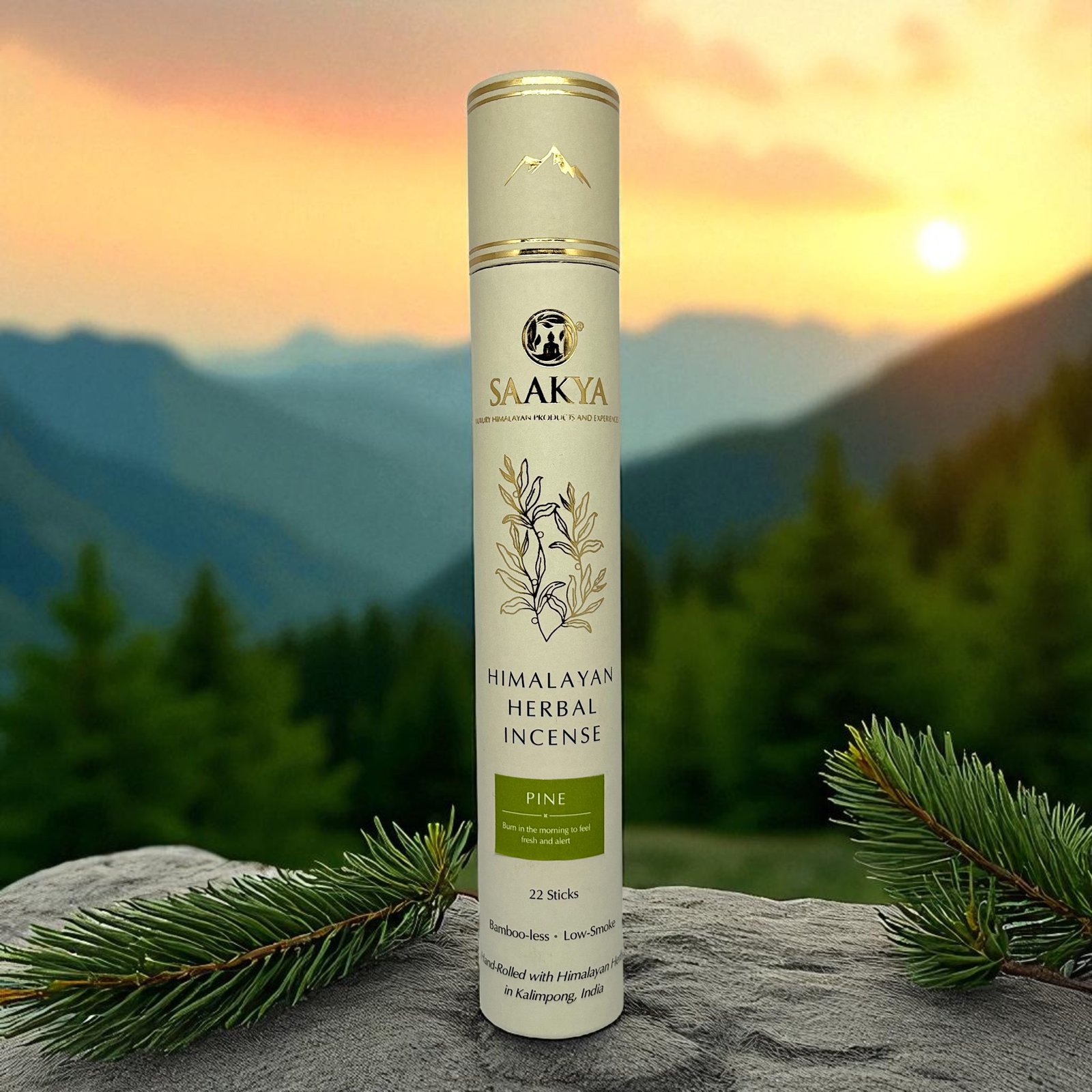 Pine Incense Sticks | 22 Sticks + Holder