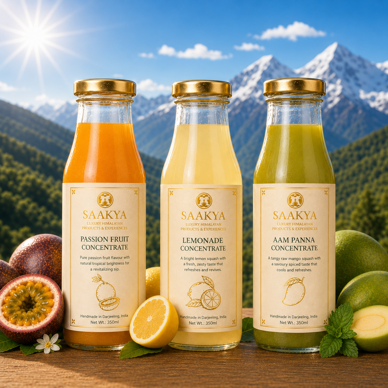 The Summer Party Pack - Passion Fruit + Aam Panna + Lemonade Concentrate | 350ml Each