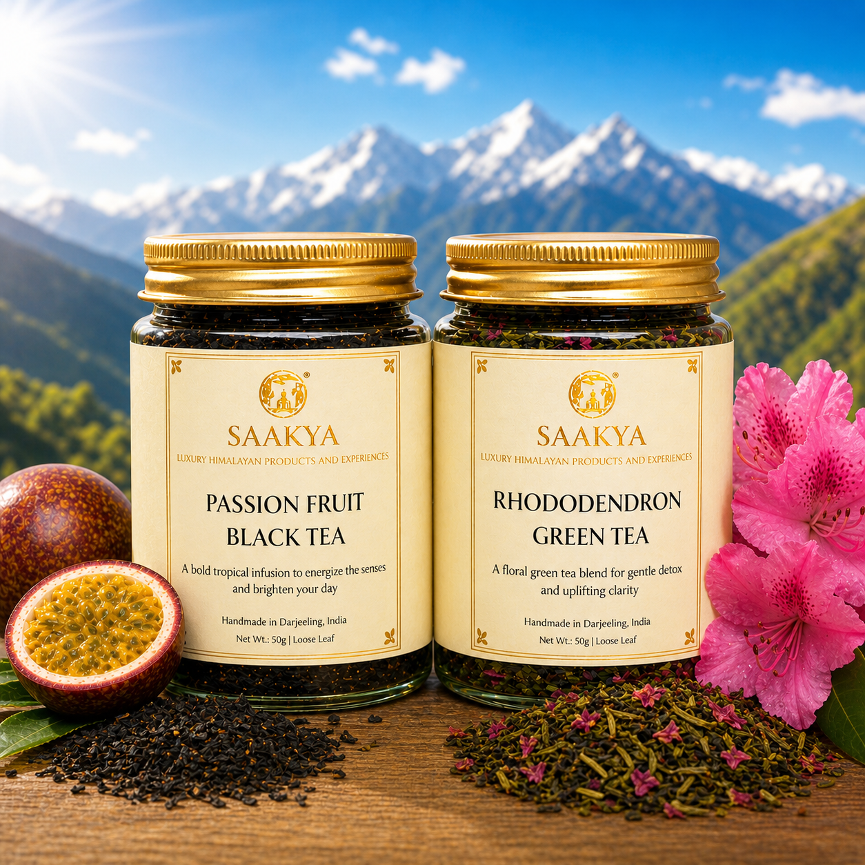 The Wild Vitality Ritual - Passion Fruit Black Tea + Rhododendron Green Tea | 50g Each